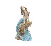 LLHCF Statue de sirène décorative en résine pour aquarium, décoration d'aménagement paysager, abri pour poissons, maison, aquariums