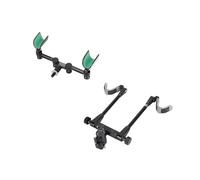 LLHCF Support de canne à pêche à double canne à pêche léger pour la pêche en plein air, installation rapide, support arrière pour bâtons de pêche, support de pêche en carbone