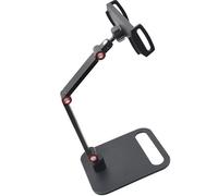 LLHCF Support de moniteur ergonomique pour appareils de 4,7 à 18" Bras réglable haute résistance Rotation à 360° en aluminium Support de moniteur réglable