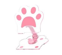 LLHCF Support de téléphone de bureau en forme de griffes de chat avec fente d'accès pour charges, design rotatif, support en acrylique solide pour la maison