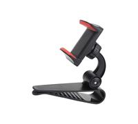 LLHCF Support de téléphone en silicone ABS pour pare-soleil de voiture, installation rapide, réglable, rotatif, à clipser sur le support de téléphone de voiture pour smartphones