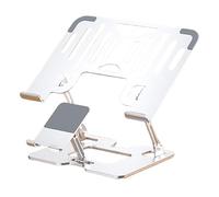 LLHCF Support réglable pour ordinateur portable, support de téléphone pliable en acier au carbone pour appareil de 10 à 17,3 pouces, design ergonomique et pliable pour ordinateur portable