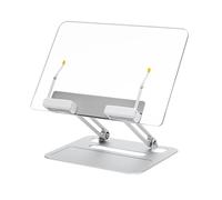 LLHCF Support rotatif en acrylique pliable pour livres, recettes de cuisine, cadre léger en aluminium, support ergonomique pour tablettes