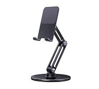 LLHCF Support rotatif pour téléphone et tablette - En alliage d'aluminium - Pliable - Avec coussinet