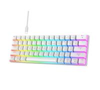 LLHCF V900 Clavier mécanique 61 touches avec rétroéclairage couleur commutables à chaud touches pour joueurs et professionnels