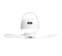 LLHCF Ventilateur portable à suspendre avec batterie rechargeable USB, veilleuse LED, télécommande réglable pour intérieur et extérieur, ventilateur de camping LED avec télécommande