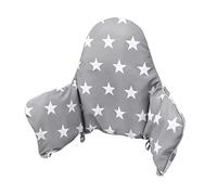 Llhqamt Coussin pour chaise haute, coussin de chaise IKEA antilop chaise haute, coussin de siège, coussin gonflable intégré, doux et confortable, siège bébé plus confortable (étoiles grises)