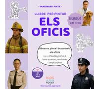 Llibre per pintar els oficis (2-6 anys) - bilingüe CAT-ENG - amb imatges realistes + lletra de pal + activitats: Inspirat en pedagogies actives com ... llenguatge, observació, motricitat i atenció.