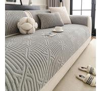 LLIDDAMES Couvre Canapé Antidérapant Housse de Canapé d’Angle Housse Canape 1 2 3 4 Place avec Accoudoirs Protection Canape Chat Chiens Anti Griffe en Chenille Sofa Cover(Grey,70 * 90cm)