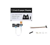 LLidgermal E-Paper Display Hat 7,5" pour Raspberry Pi, 800 x 480 Monochrome E-Ink écran avec interface SPI, compatible avec Arduino, STM32, ESP32 - Rafraîchissement partiel et complet