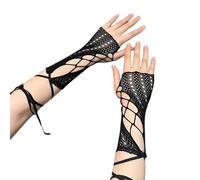 LLINthy 1 paire de manches longues réglables pour femme, Hiphop en dentelle, couvre-poignets pour cyclisme, course à pied, randonnée, manches rétro en dentelle, Noir , taille unique