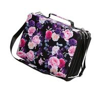 LLINthy 168/224 Emplacements Marqueurs Organisateurs Sac de Transport avec Bandoulière Multifonctionnel Haute Capacité Multicouche Marqueurs Étudiant Dessin Stylo Sac, Toile en couleur, 168 holes