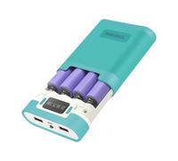 LLINthy 18650 Batterie rechargeable Banques Modulaires Ensemble de construction Rapide Charge Double Ports LED Moniteur ABS Texture pour Boîte de Rangement