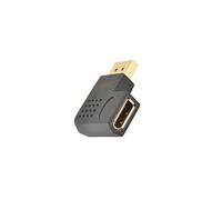 LLINthy Adaptateur 4K HDTV 1.4 à angle droit mâle vers femelle Connecteur 90 degrés pour des configurations faciles et un convertisseur vidéo numérique peu encombrant