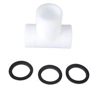 LLINthy Adaptateur de tuyau de piscine en T de rechange avec 3 anneaux de connecteurs de valves de 3,8 cm vers tuyau de 3,8 cm pour piscine outils professionnels d'entretien de piscine