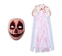 LLINthy Bandeau de mariée punk avec fleur pour Halloween, bal masqué, jour de la mort, accessoire d'Halloween