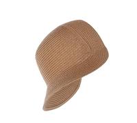 LLINthy Bonnet fait à la main avec sangle réglable, paille tissée résistante au soleil pour les fêtes de jardin, les spectacles sur scène, couvre-chefs victoriens, kaki/marron, Taille unique