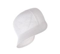 LLINthy Bonnet fait à la main avec sangle réglable, paille tissée résistante au soleil pour les fêtes de jardin, les spectacles sur scène, couvre-chefs victoriens, blanc, Taille unique