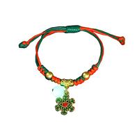 LLINthy Bracelets de Noël réglables en corde tressée faite à la main avec perles tissées d'amitié pour couples, cadeaux faits à la main, bracelets tressés réglables, taille unique, Comme décrit