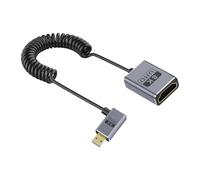 LLINthy Câble adaptateur coaxial pour caméra 8K60hz Version 2.1 mâle femelle connexion spirale ligne prend en charge la dynamique dynamique 4K120Hz
