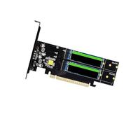 LLINthy Carte PCIe4.0 à NVMe haut débit avec quatre options RAID de refroidissement en métal SSD rapide