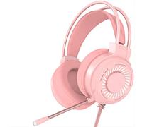 LLINthy Casque de jeu stéréo léger analogique avec son surround - Voix claire - Rgb arc-en-ciel - Casque pliable avec suppression du bruit