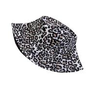 LLINthy Chapeau cloche réversible à imprimé animal, pliable, bloquant le soleil pour femme, tenue décontractée et de vacances, imprimé animal de pêcheur pour femme, gris, Taille unique