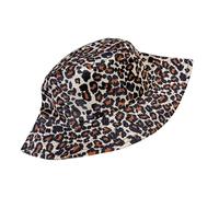 LLINthy Chapeau cloche réversible à imprimé animal, pliable, bloquant le soleil pour femme, tenue décontractée et de vacances, imprimé animal de pêcheur pour femme, kaki, Taille unique