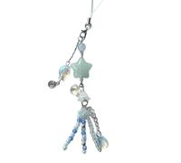 LLINthy Charmant pendentif méduse fait à la main avec perles pour téléphone portable, accessoire de mode pour téléphone portable, accessoire de mode pour femmes à la mode, chaîne à breloques robuste