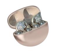 LLINthy Clip Art pour écouteurs avec strass étincelants Motif flocon de neige en alliage