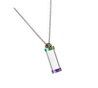 LLINthy Collier funéraire réglable avec pendentif urne funéraire - Bijoux commémoratifs pour cendres - Souvenirs - Fourniture de cadeau
