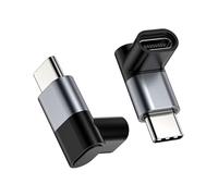 LLINthy Connecteurs USB C 3.2 à angle droit - Extension vidéo 4K pour des données à haute vitesse et synchronisation - Fiches coudées à 90 degrés - Extension de type C
