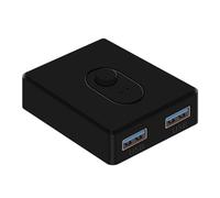 LLINthy Convertisseur USB 2.0/3.0 Commutateur USB 1 entrée 2 sorties 2 en 1 out ordinateur bidirectionnel partage périphérique USB maison bureau