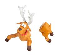 LLINthy Crashing Reindeer Animated Christmas Window Decorations Crasher Santa/Holiday Party Decoration Gift Crasher Santa/Brokes Out From