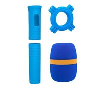 LLINthy Housses de protection pour microphone avec mousse coupe-vent et anneaux antidérapants pour améliorer la prise en main