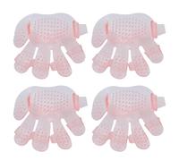 LLINthy Lot de 4 gants de toilettage polyvalents pour animaux de compagnie, gants fantaisie en forme de paumes à cinq doigts, brosse de massage pour une épilation facile, gants de toilettage pour