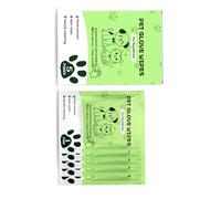 LLINthy Lot de 5 paires de gants de bain pour animaux de compagnie sans rinçage, nettoyage et élimination des graisses, sans danger pour les peaux sensibles, design portable en tissu non tissé