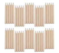 LLINthy Lot de 50 demi-crayons de golf pré-taillés ronds en bois pour l'école, la salle de classe, les mariages, les fournitures de bureau