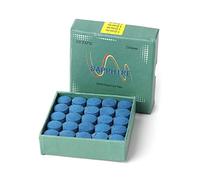LLINthy Lot de 50 pointes de billard de rechange avec boîte de rangement pour queues de billard bleues pour queues de billard - Kit de remplacement pour pointes de billard - Porte-craie triangulaire
