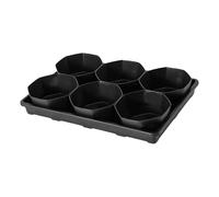 LLINthy Lot de 6 pots de semis et plateau de 15,2 cm pour pépinière - Plateau pour la maison, le balcon, les amateurs de jardin - Plateau de santé des racines