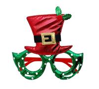 LLINthy Lunettes de Noël fantaisie pour fête du Nouvel An, accessoires photo, décoration du Nouvel An, festival, accessoires photo