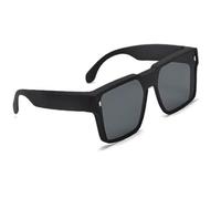 LLINthy Lunettes de soleil surdimensionnées sportives légères et tendance pour voyage, scène, festival de musique, photographie, port confortable, Sable noir.