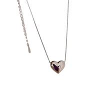 LLINthy Magnifique collier ras du cou en forme de cœur pour femme, chaîne de corde réglable, chaîne de clavicule, bijou de cou esthétique, ornement d'ami