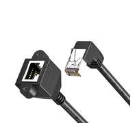 LLINthy Rallonge de câble réseau Cat6 RJ45 - Adaptateur directionnel flexible - Connecteurs blindés - 1000 Mbps - Rapide - Compatible Cat5e Cat5