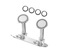 LLINthy Support de téléphone portable double position pour téléphones de 4 à 7 pouces avec rotation à 360 degrés réglable incliné design pliable pieds antidérapants construction en aluminium double