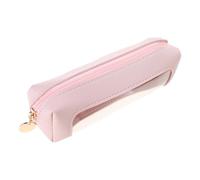 LLINthy Trousse à crayons multifonctionnelle en polyuréthane transparent résistant à l'eau avec fermeture éclair pour le personnel de bureau, le maquillage