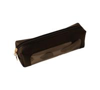 LLINthy Trousse à crayons multifonctionnelle en polyuréthane transparent résistant à l'eau avec fermeture éclair pour le personnel de bureau, le maquillage