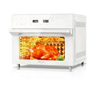 LLIVEKIT 30L Friteuse sans Huile avec Tournante Rôtissoire, 9 Accessoires | Air Fryer XXL 20 Programmes, Friteuse sans Huile avec Écran Tactile LED, Mini Four avce Livre de Recettes, 80°C-230°C