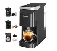 LLIVEKIT Machine à Café 3 en 1, 20 Bars, Compatible avec Capsules Nespresso/Dolce Gusto/ESE, Cafetière à Café Moulu, Réservoir d'Eau 920 ml, Chauffe en 40 s, Autonettoyant, pour Maison et Bureau