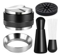 Lljsszr 4 Piè Kit pr Poignée Texturée Kit Préparation Café Polyvalent pr Baristas Amateurs, 51MM